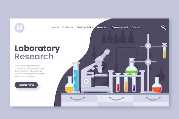 Scientific research landing page