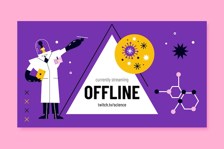 Free Vector scientific research twitch background