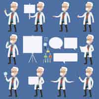 Free vector scientist designs