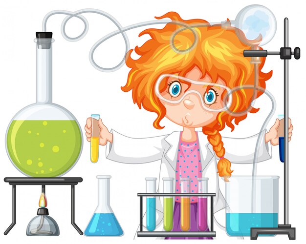 Scientist doing experiment in science lab