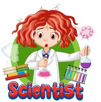 Free vector scientist doing science experiment in the lab