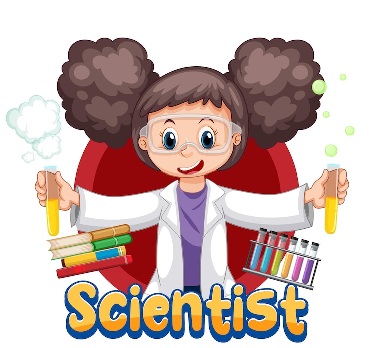 Free Vector scientist doing science experiment in the lab