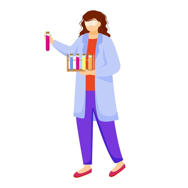 女性科学者のイラスト 無料のベクター