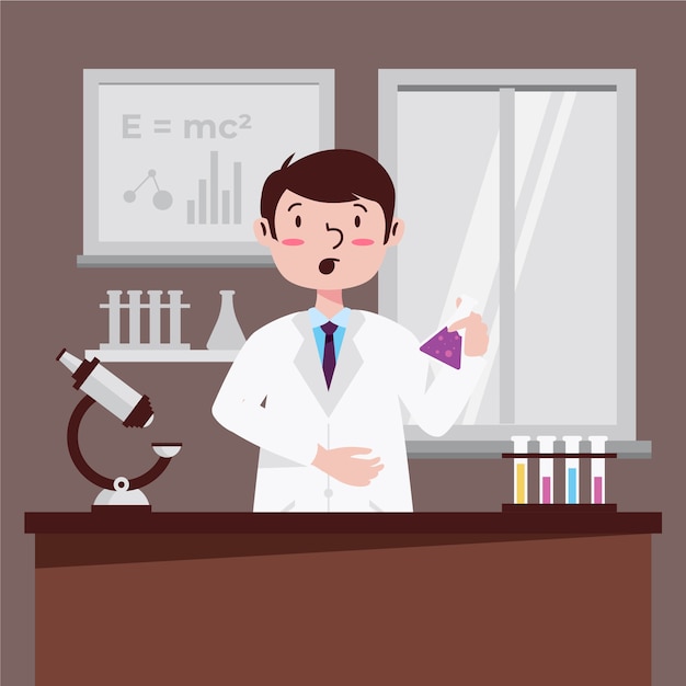 Scientist working