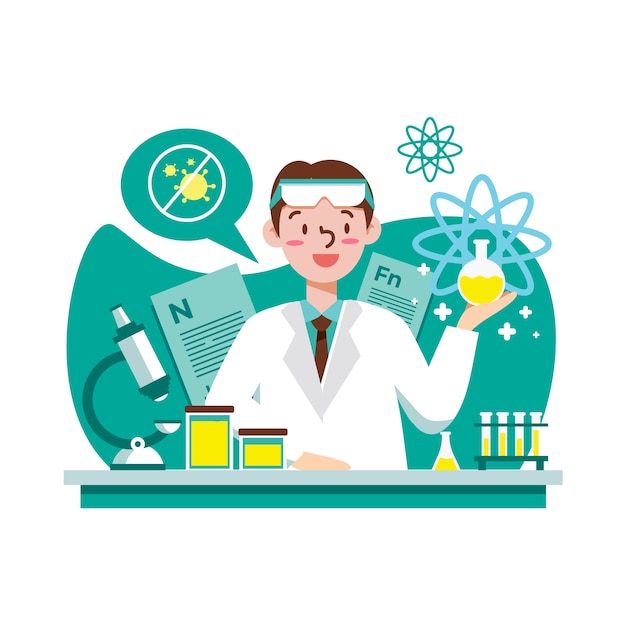 Scientist working