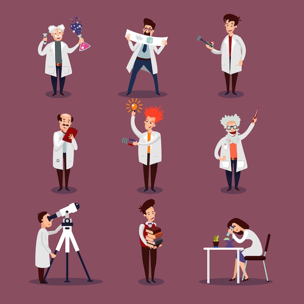 Scientists characters set