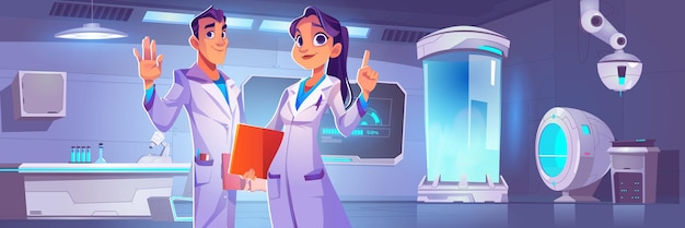 未来の研究室の科学者や医師