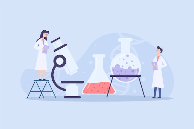 Scientists working concept