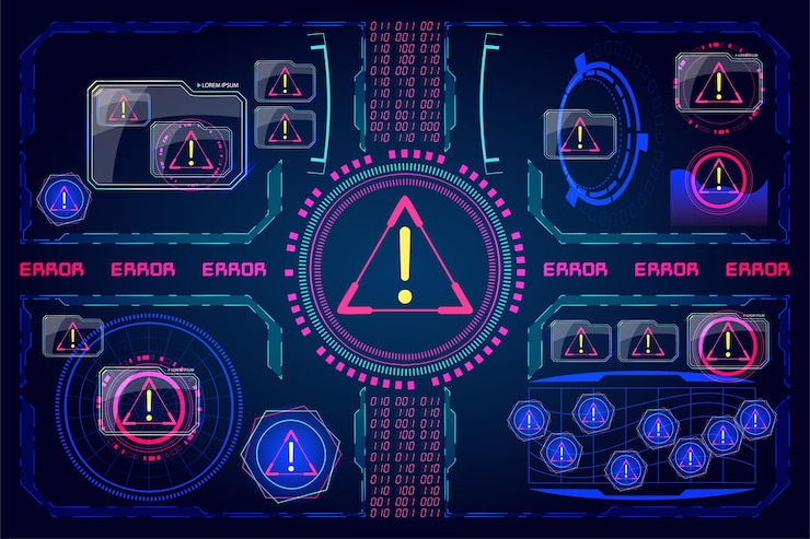 Free Vector scifi futuristic hud dashboard display virtual reality technology screen