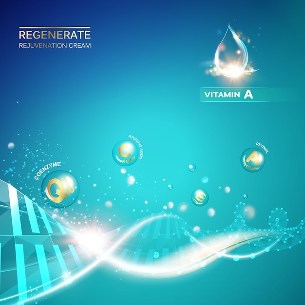 Free vector scince illustration of a dna molecule.