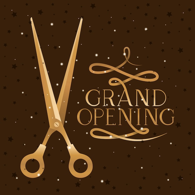 Free vector scissor and grand opening