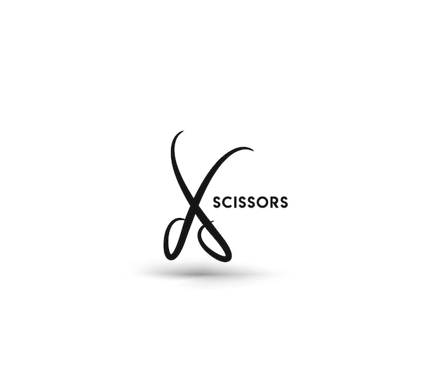 Ножницы, брендинг, фирменный векторный дизайн логотипа.