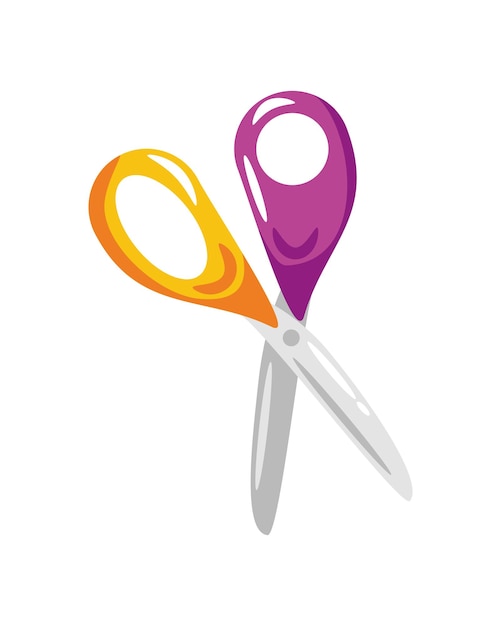 Free vector scissors supply icon isolated vector