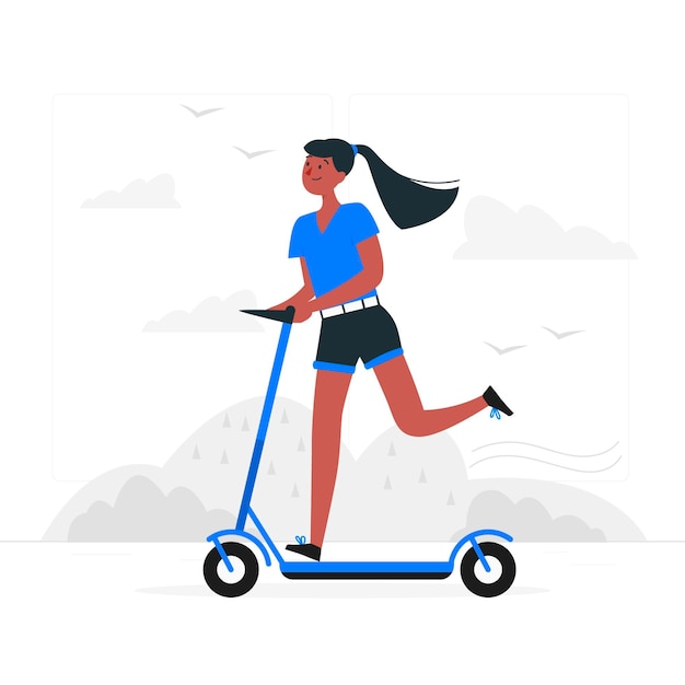 Free vector scooter concept illustration