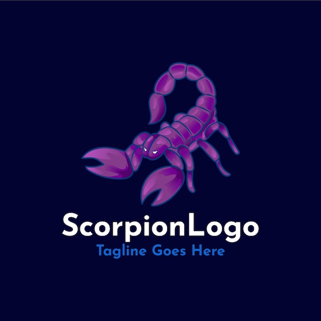 Шаблон логотипа брендинга scorpion