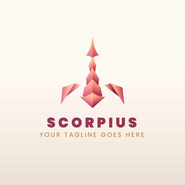 Vettore gratuito modello di logo del marchio scorpion