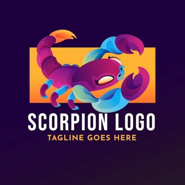 Шаблон логотипа брендинга scorpion