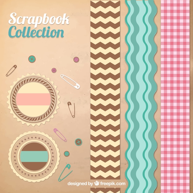 Scrackbook ribbons and labels