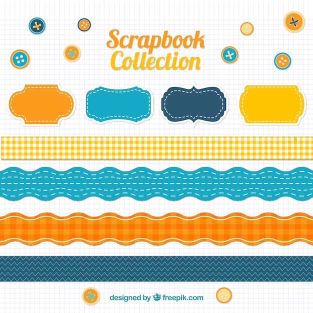 Scrapbook accessories in vintage style