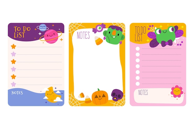 Free vector scrapbook notes and cards collection