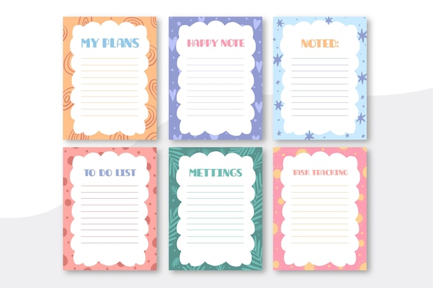 Free vector scrapbook notes & cards