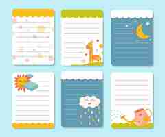 Free vector scrapbook notes & cards