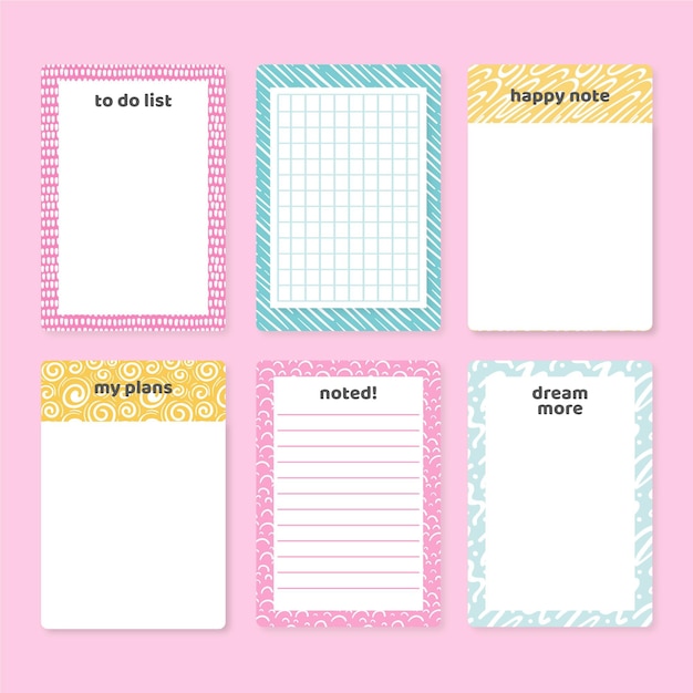 Free vector scrapbook notes & cards