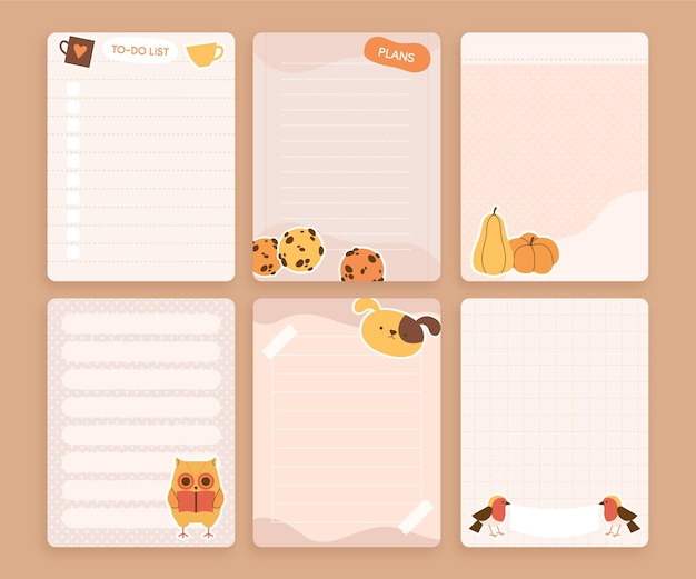 Free vector scrapbook notes & cards