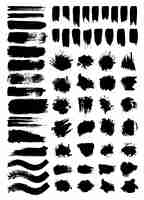 Free vector scrawls and blots vector illustrations set