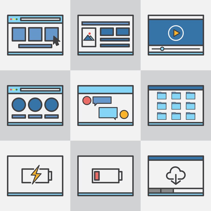 Free Vector screen set 