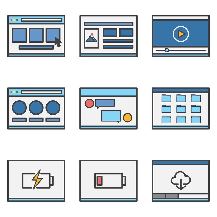 Free Vector screens 