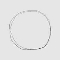 Free vector scribble round line frame vector drawing