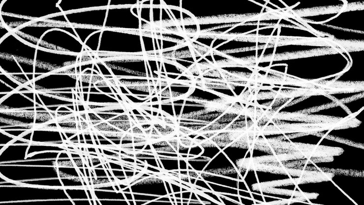 Free Vector scribble sketch and pen on black background