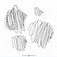 Free vector scribbles on paper vector