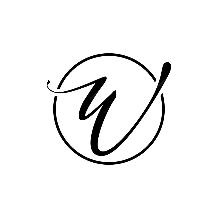 Premium Vector | Script w logo