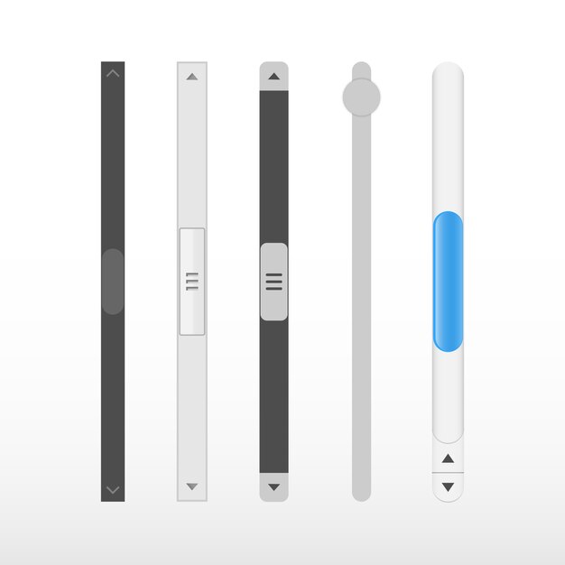 Scroll bar in horizontal Icons | Free Download