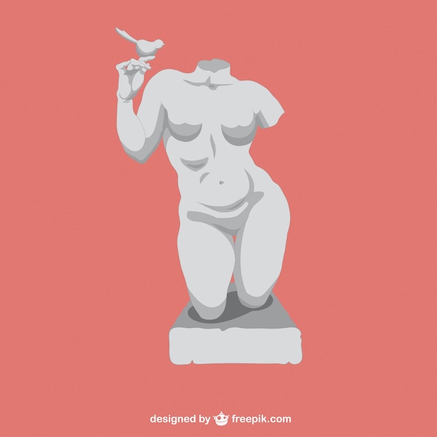 Free vector sculpture of a body