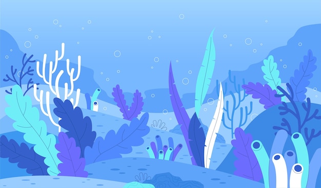 Free vector under the sea background for video calls