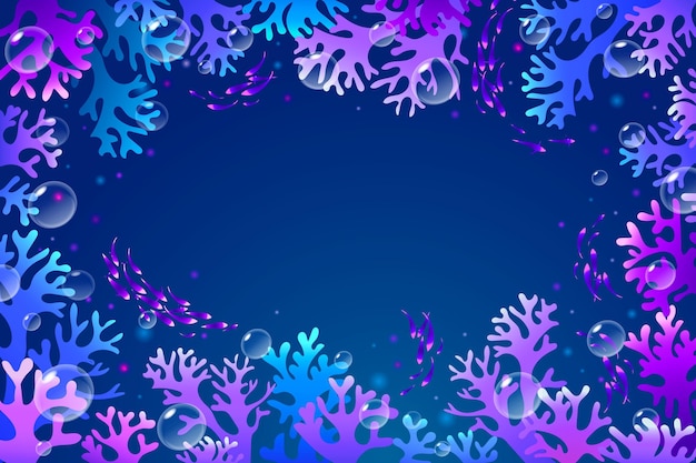 Free vector under the sea background for video conference