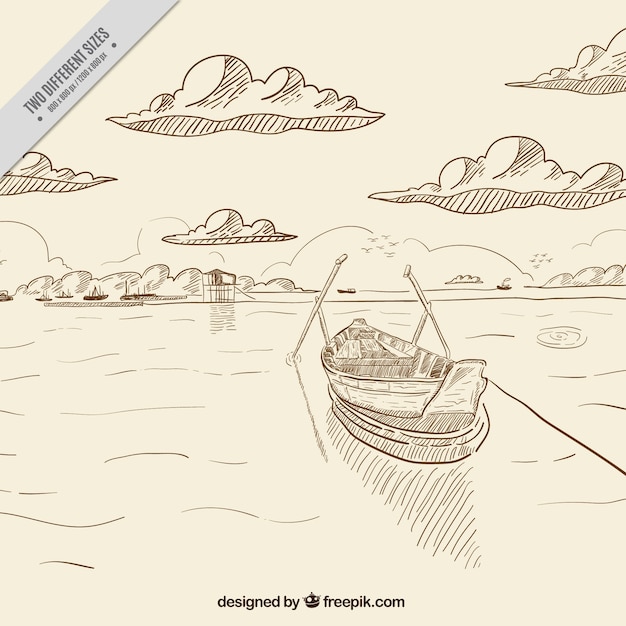 Fishing boat drawing Vectors & Illustrations for Free Download