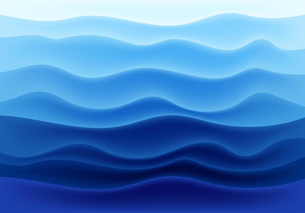 Free vector sea blue waves world ocean day background