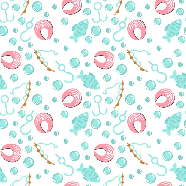 Sea elements pattern background