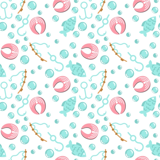 Sea elements pattern background