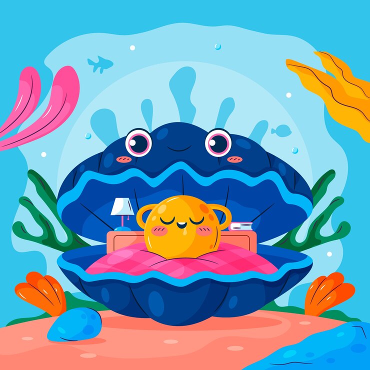 Free Vector sea life cartoon illustration