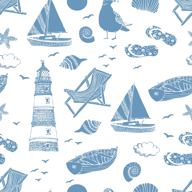 Free vector sea pattern