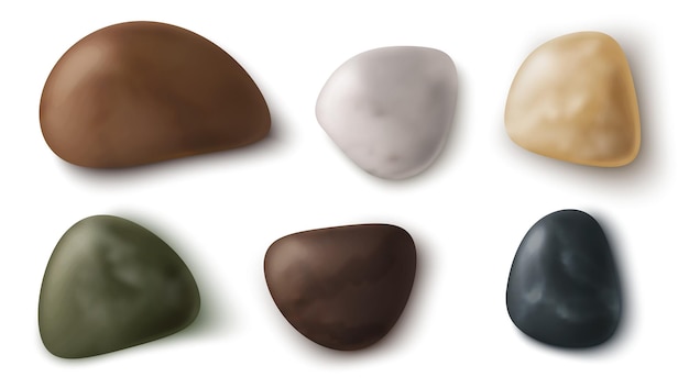 Sea or river beach pebble stone smooth boulder