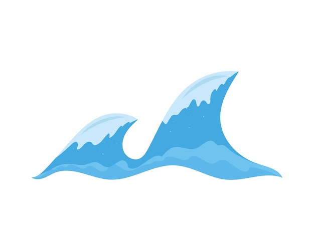 Бесплатное векторное изображение Морские волны с соленой водой
