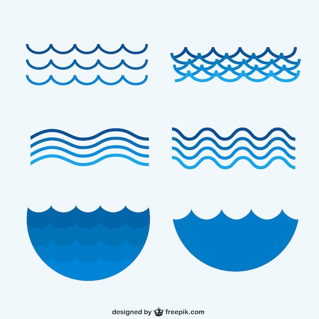 Download Free Free Sea Waves Collection Svg Dxf Eps Png Free Svg Cut Files Creativefabrica SVG DXF Cut File