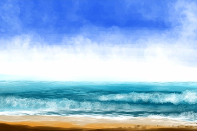 Sea waves world ocean day background illustration