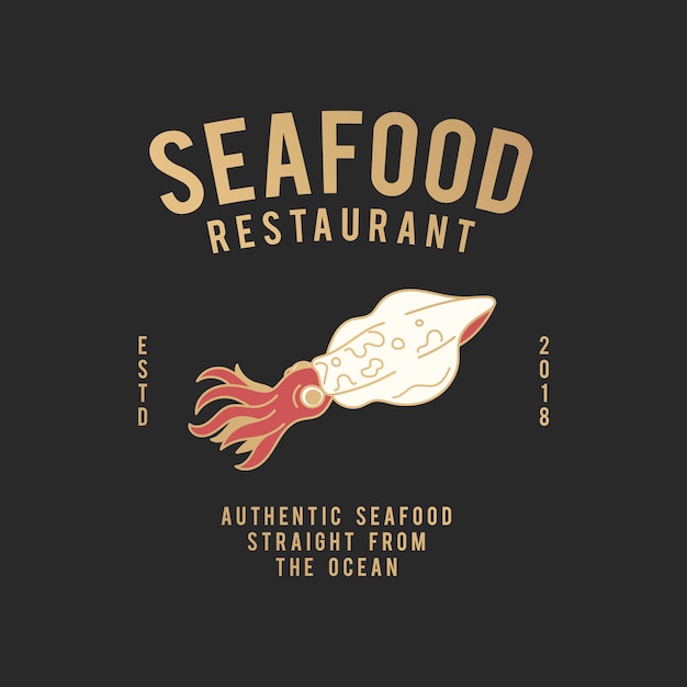 Free vector seafood restaurant illustration